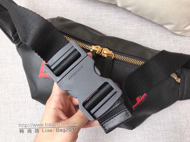 Burberry專櫃新款包包 巴寶莉2018款塗鴉logo腰包胸包  db1005